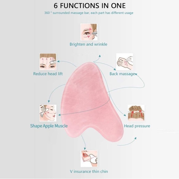 2 for $40 Gua Sha Rose Quartz (Natural Crystal) - Picture 6 of 12